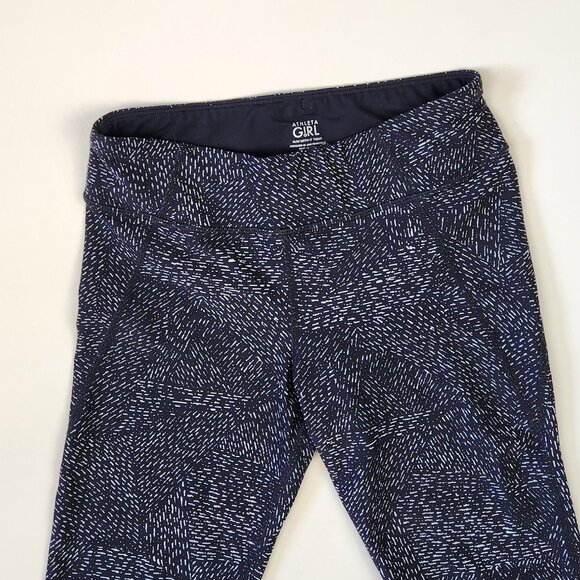 Athleta Girl Patterned Run With It Tights Leggings sz L/12 - Picture 3 of 9